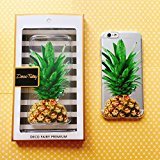 iPhone 8 / 7 Compatible, Colorful Rubber Flexible Silicone Case Bumper for Apple Clear Cover - Summer Upper Pineapple