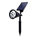 Solar Lights Outdoor - 7 LED Solar Spotlight Bright & Dark Sensing Auto On/Off Solar Garden Light for the Yard Patio Stair Pool - Waterproof Security (Changing Color)