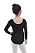 MAGIC TOWN Long Sleeve Leotard Girls(6-8, Black)