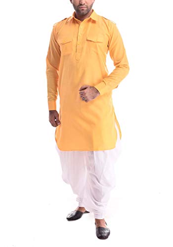 Men Linen Pathani Kurta and Patiala Salwar