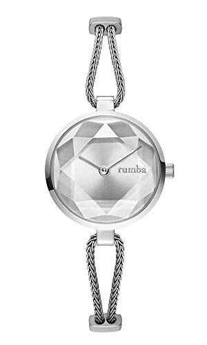 RumbaTime Women's 'Gramercy Mesh' Quartz Stainless Steel Casual Watch, Color:Silver-Toned (Model: 28119)