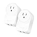 BESTEK Smart Plug Compatible with Alexa,Google Assistant and IFTTT, No Hub Required [ETL Listed] - 10A 1250W Max Wall Plug (Wall outlet, 2 Pack Smart Plug with 2 USB)