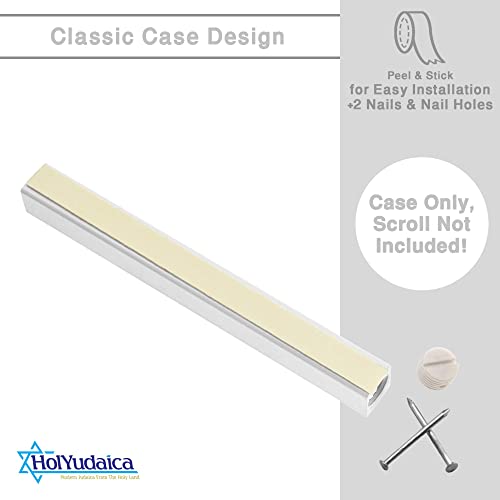 5-Pack Modern Aluminum Mezuzah Case – Waterproof, Made In Israel, Fits Up To 5” (12cm) Scrolls, With Strong Adhesive Tape