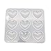 Yalulu UV Resin Jewelry Silicone Mold Heart Resin Charms Pendant Molds for DIY Decorate Making Jewelry