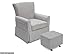 Delta Children Nursery Tufted Gliding Ottoman, Dove Grey