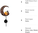 TERESA'S COLLECTIONS Large Garden Moon Fairy Solar Light 39in Crackle Glass view 9