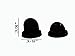 Black PVC Rubber Pin Backs Pack of 50