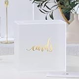 UNIQOOO Frosted Acrylic Wedding Card Box with