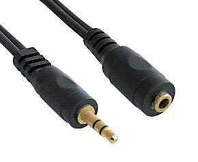 2m 3.5mm Jack Extension Cable - Premium Quality / 24k Gold Plated/Audio/Stereo/Male to Female