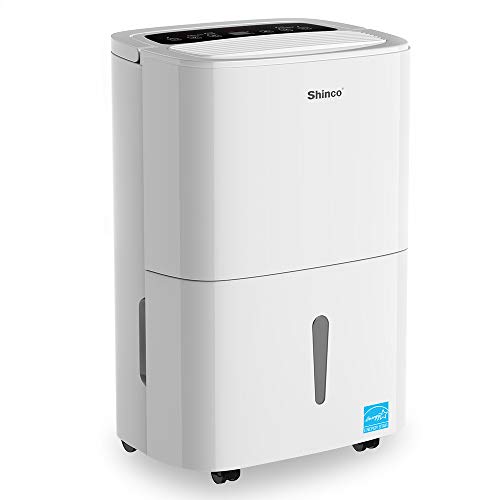 Shinco 6 Gallon Portable Dehumidifier, Energy Star, Large Capacity, Compact Dehumidifier for Home, Bathroom, Kitchen, Bedroom, for Spaces Up to 3000 Sq Ft, Continuous Drain Hose Outlet