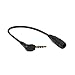 Headset Adapter 3.5mm to 2.5mm Audio Adapter and Converter (Black) - Non-Retail Packaging - 2.5MM - Male - 3.5mm FEMALE