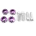 uxcell 4 Pcs Purple License Plate Bolt Screws Decoration for Car Automotive