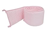 American Baby Company Heavenly Soft Minky Dot Portable and Mini-Crib Bumper, Pink Puff (Not For Crib), for Girls