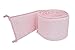American Baby Company Heavenly Soft Minky Dot Portable and Mini-Crib Bumper, Pink Puff (Not For Crib), for Girls