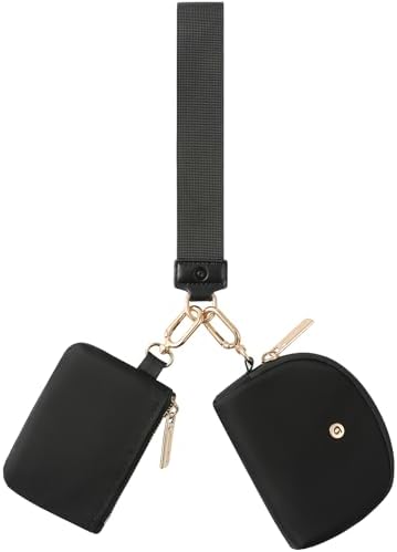 Amazon.com: Keychain Wallet Mini Zip Around Wristlet Wallets for