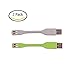 YGDZ 2PC Replacement USB Charging and Data Transfer Cable Cord for Jawbone UP3 UP4 UP2,Green and Gray
