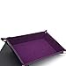 IvyFieldDice Dice Holder PU Leather Folding Rectangle Tray w/Purple Velvet for RPG, DND and Other Table Games