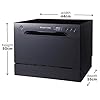 Russell-Hobbs-RHTTDW6B-Compact-Table-Top-Dishwasher-with-6-programmes-6-place-settings-Eco-mode-Quick-mode-Delay-Timer-Black Russell Hobbs RHTTDW6B Freestanding Compact Dishwasher, Eco mode, 6 place_settings, Black, Noise level: decibels 52
