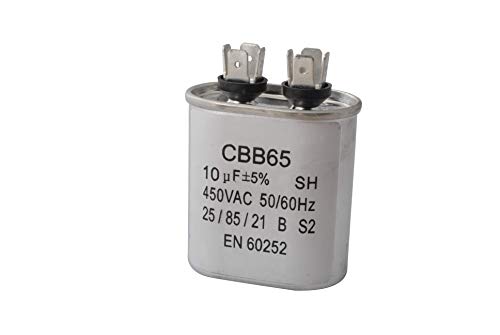 Podoy 97F9002BZ3 Capacitor 10 MFD 370 Volt Oval Run Capacitor for Carrier 100394SERAE, 150394SERAE Replaces Old GE# 97F9002BZ3, Z97F9002, 27L669 97F9002 Air Conditioner Parts
