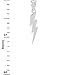 High Polish 925 Sterling Silver Lightning Bolt Charm Pendant Necklace, 20
