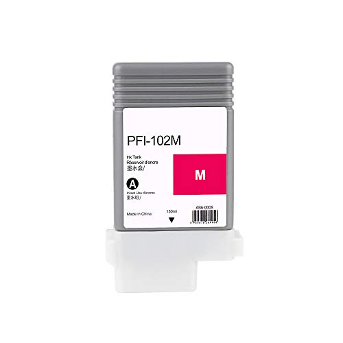 MS.R Compatible Ink Cartridges Replacement for Canon PFI-102 Professional Inkjet iPF500, iPF510, iPF600, iPF605, iPF610, iPF700, iPF710, iPF720 Printers (2MBK, BK, C, M, Y) 6 Pack
