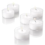 White Citronella Scented Clear Cup Richland Tealight Candles Set of 50