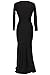 NuoReel Women's Long Skeleton Dress Adult Halloween Costume One Size Black