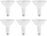 AmazonBasics 90 Watt Equivalent, Daylight, Non-Dimmable, PAR38 LED Light Bulb | 6-Pack