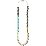 Mama & Little Silicone Baby Teething Necklace for Mom Olivia, Sweet Mint
