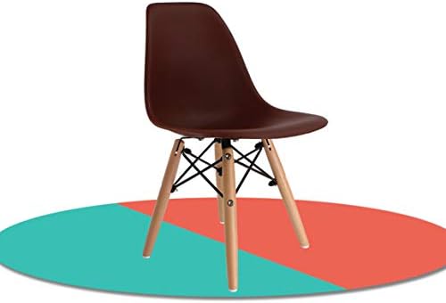 Ckh 子供用チェア プラスチック製背もたれチェア スタディチェア 学生用トレーニングチェア スツール ブラウン2