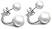 Silver Masters 925 Sterling Silver Stud Earrings Highest Quality CZ Cubic Zirconia