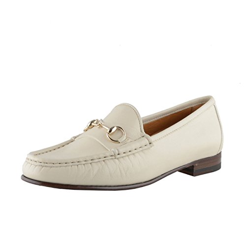 Gucci Women s Leather Horsebit Loafer, Off-white 283650 (US 6 (Gucci/UK 36))