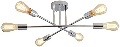 Modern ceiling light fixture with three gentle bulbs, suitable for bedroom use.