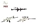 Agel (3 PACK) guns SCAR Rifle AWP Sniper Shark Rocket RPG weapons Toys Model Keychain Alloy Weapons Kids Toys Collection