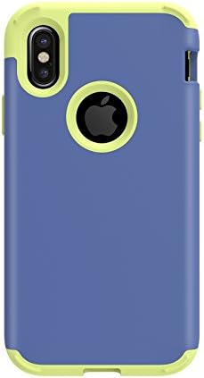 iPhone X Case - UNOTECH Heavy Duty Protective Case Full Body Shock Proof Case Cover [3 in 1] Hard Shell for iPhone X 5.8 Inch, Blue
