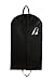Black Suit and Dress Travel Garment Bag, Durable Breathable Material 24 inch x 42 inch with Clear ID Window Pocket