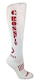 MOXY Socks Ultimate CrossFit Deadlift Socks, White/Red