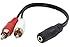 MOCREO&reg;Audio Y Cable Splitter 1-Mini Plug, 2-RCA Plugs 3.5mm Stereo to Dual RCA Audio Adapter Cable, 3.5mm Female to Dual RCA Male(Red/White) 6 inch