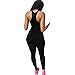 GBSELL Women Slim Sexy Sport Club Sleeveless Romper Jumpsuit Bodysuit (Black, M)