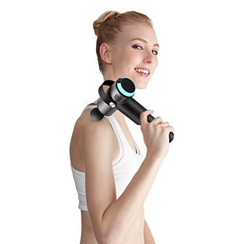 Padi Home Pistolet de Massage Musculaire Masseur Pistolet de Muscle sans Fil Masseur de Muscles Profonds Masseur Pistolet Silencieux Stimulateur Musculaire Douleur à 3 Têtes Réglable à 3 Vitesses