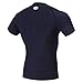 D.Zefron Compression Men's Shirts Base Layer Short Sleeve T032(NAVY, 3XL)