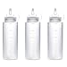 Plastic Condiment Squeeze Bottles, Squirt Bottles, 3 Pack, 16 oz Condiment Dispenser with Twist- On Cap & Tip Cap for Sauces, Ketchup, Mustard, BBQ Sauce, Dressing by THETIS Homes
