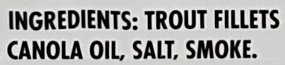 Smoked Trout Fillets in Oil, Skinless, (Pack of 6), 3.9 oz Tin - Trader Joe's