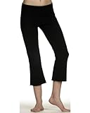 Bella Ladies Cotton/Spandex Capri Pants - Black
