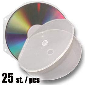 Prodye Caja de Concha para 1 CD/DVD Transparente 25 Unidades: Amazon.es: Electrónica