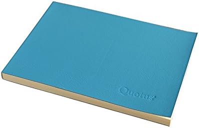 Italian Luxury Stationery Quotus - Sketchbook Like Blue, Covered in Genuine Leather
