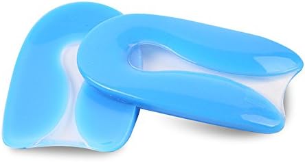 1 Pair Silicon Gel U-Shaped Spur Cup Heel-Plantar Fasciitis Cushion Remission Correction U-Shaped Heel Pad (Size S)
