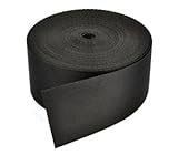 Cosmos 2 Inches Wide 10 Yards Black Nylon Heavy Webbing Strap with Cosmos Fastening Strap