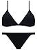 JABERAI Brazilian Bikini, Padded Swimsuit For Women (Black-S)