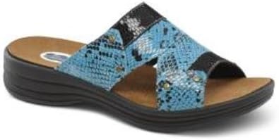 Dr.Comfort Women's Karen Sandal - Blue 10 B(M) US